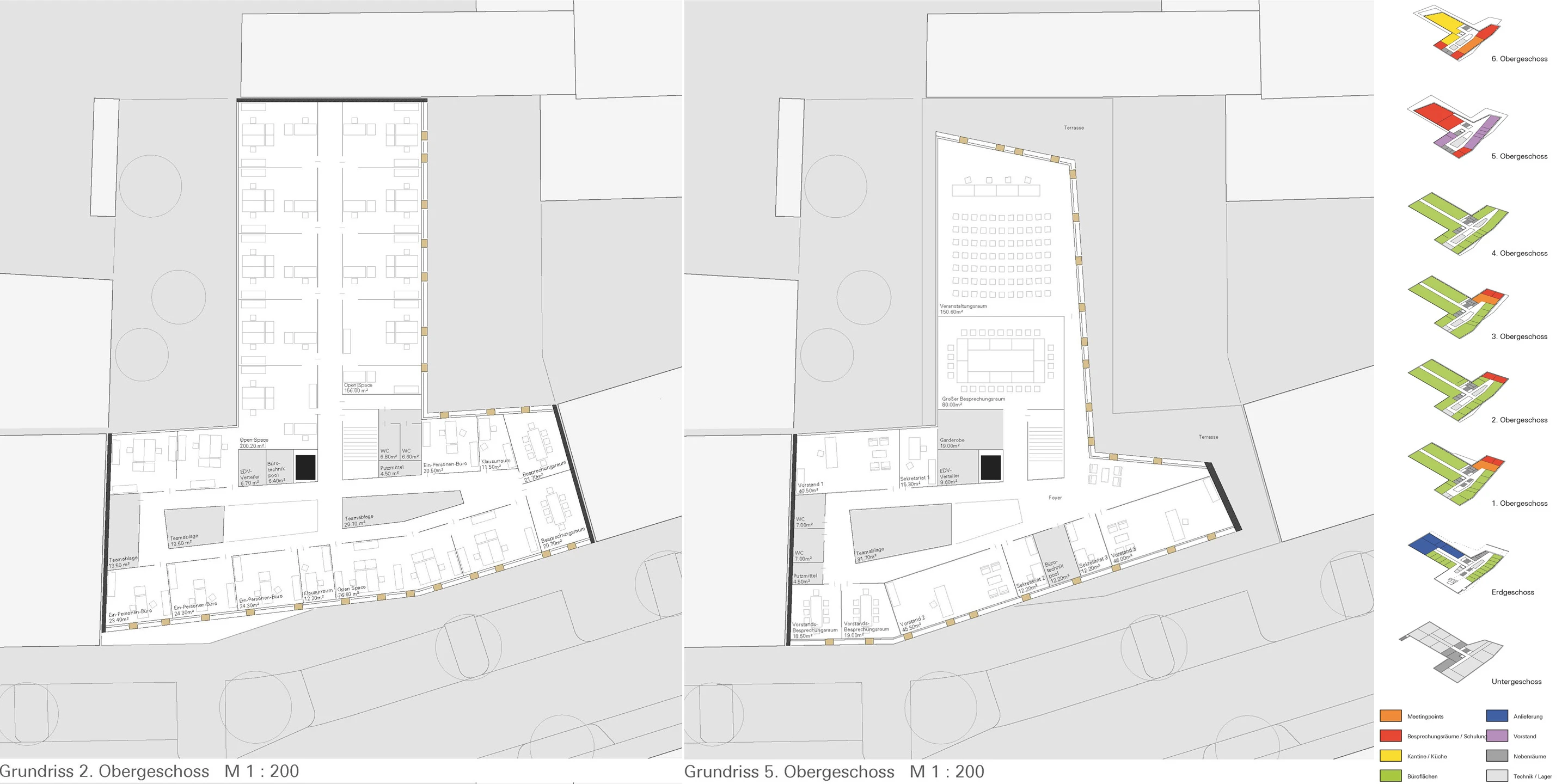 Innerstädtisch, Neubau, Betontragwerk, WDVS, Flachdach, Innenhof, Konzept, Privat, Büro, Verwaltung, Service, Architektur, KTP, Kauffmann Theilig Partner, Freie Architekten PartGmbB, Stuttgart