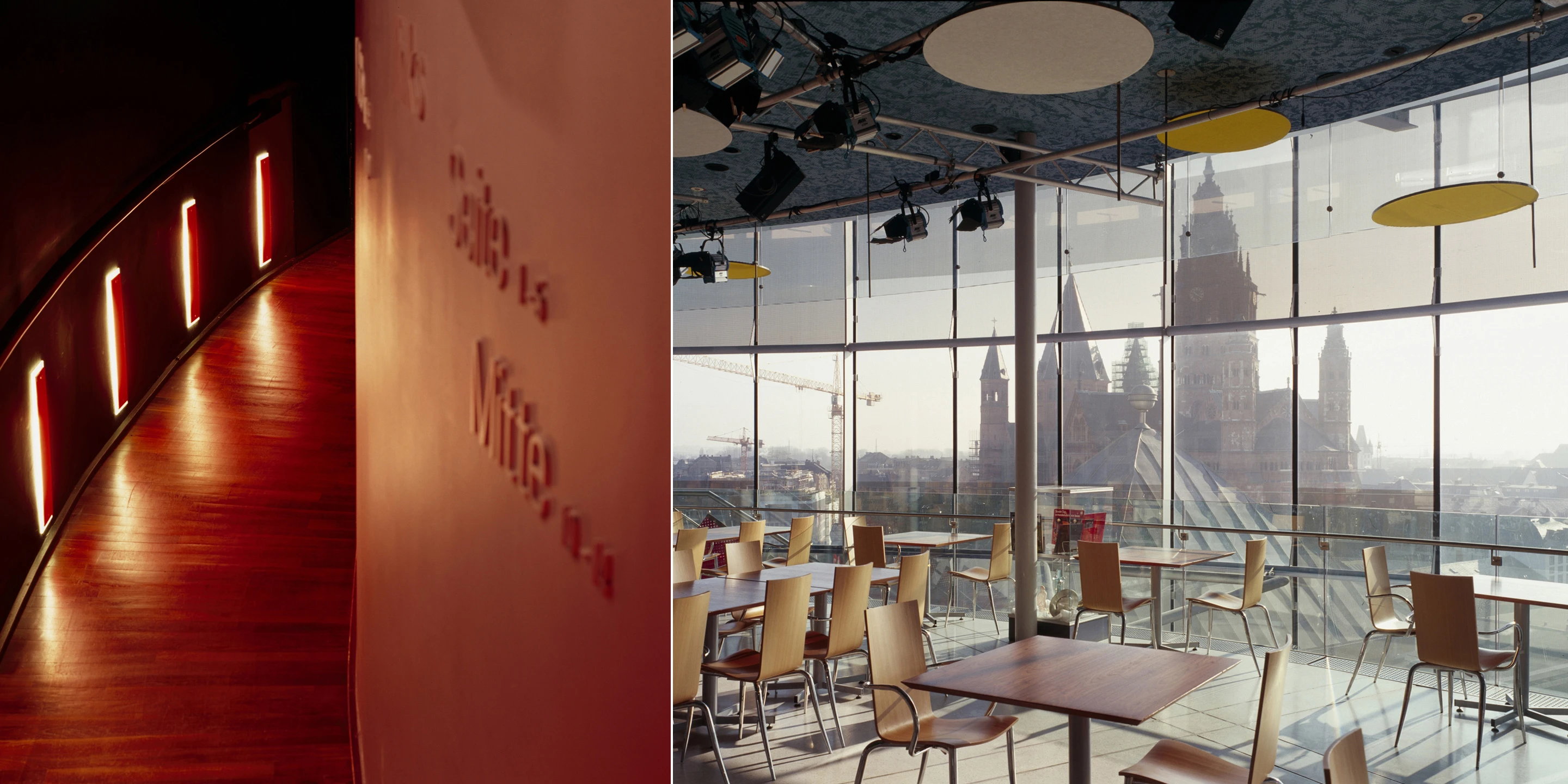 Saal, Foyer und Restaurant Staatstheater | Mainz Innerstädtisch, Denkmalschutz, Sanierung, Erweiterung, Innenraum, Klimakonzept, Betontragwerk, Glasfassade, Lichtinstallation, Bühne, Großprojekt, Terrasse, Öffentliche Hand, öffentlich zugänglich, Theater, Veranstaltung, Foyer, Ausstellung, Restaurant, Studio, Architektur, KTP, Kauffmann Theilig Partner, Freie Architekten PartGmbB, Stuttgart,