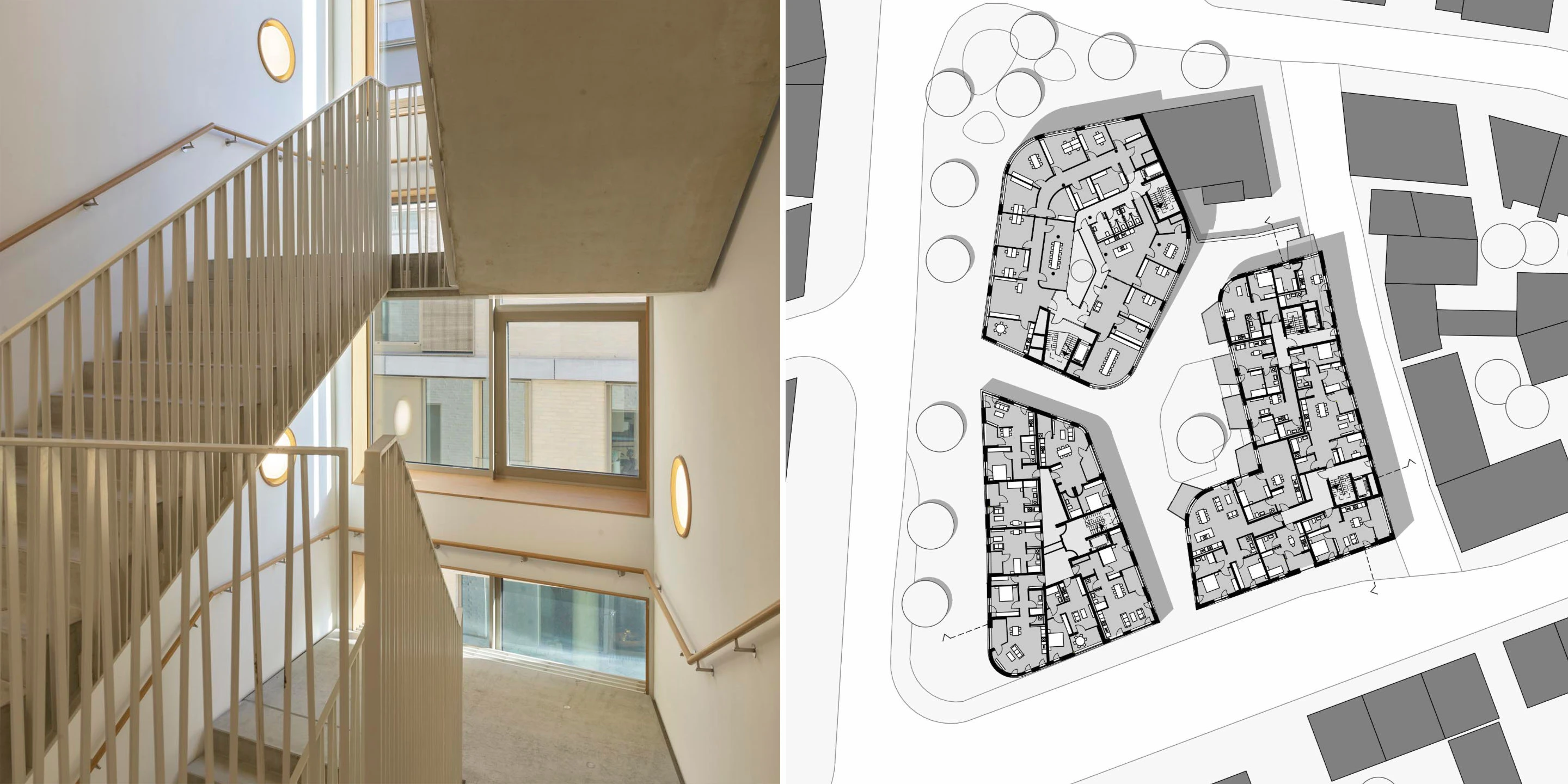 Innerstädtisch, Neubau, Betontragwerk, Glasfassade, Klinkerfassade, Flachdach, Tiefgarage, Innenhof, Terrassaen, Balkone, Investor, Großprojekt, öffentlich zugänglich, Gewerbe, Shops, Wohnen, Gastronomie,  Architektur, KTP, Kauffmann Theilig Partner, Stuttgart, Rendering, Visualisierung, Schhnitt, Grundriss, Schwarzplan, Freie Architekten PartGmbB