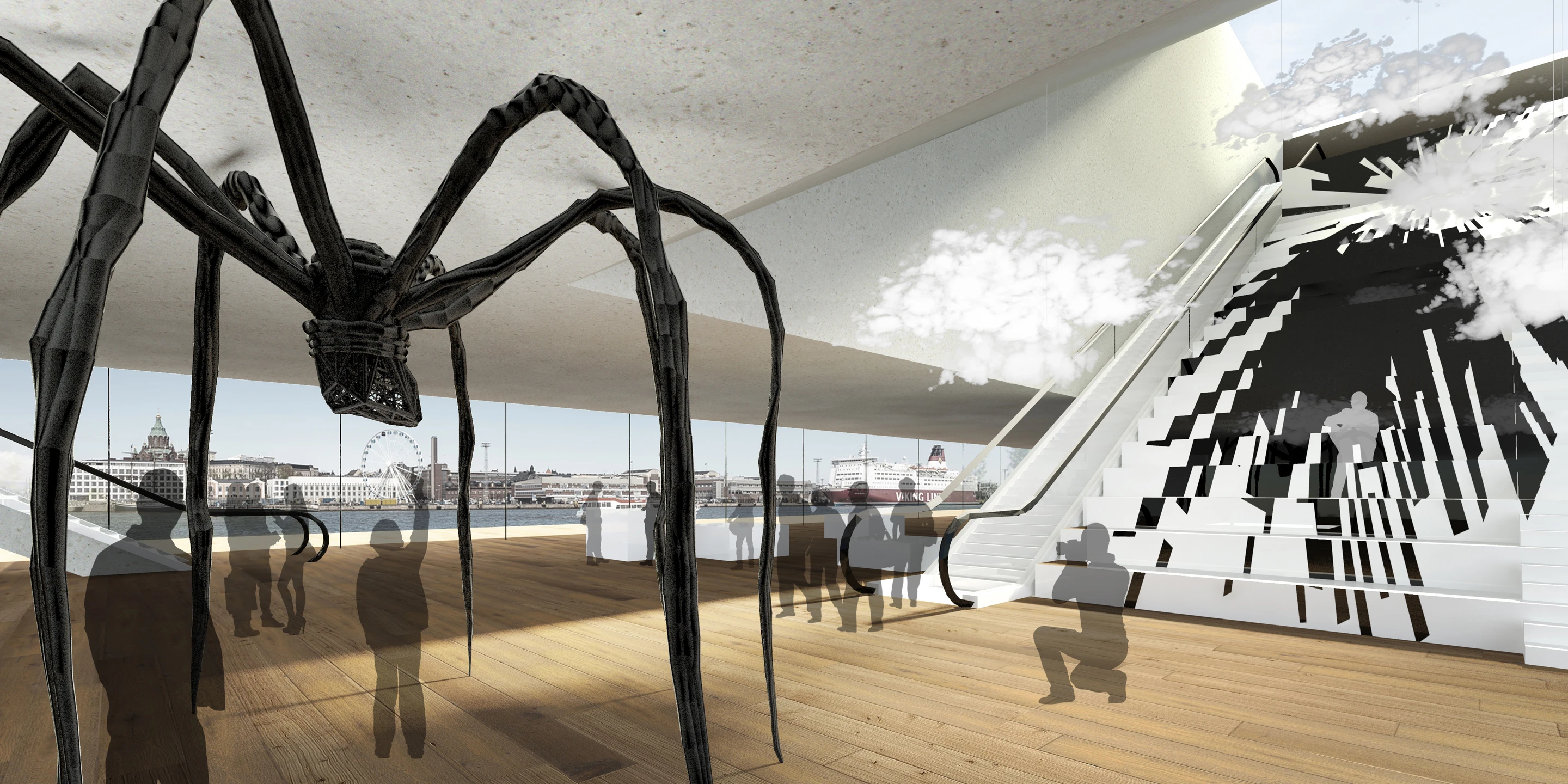 Solitär, Innerstädtisch, International, Neubau, Konzept, Städtebau, Betontragwerk, Glasfassade, Flachdach, Tiefgarage, Terrassen, Platz, Öffentliche Hand, Großprojekt, öffentlich zugänglich, Museum, Ausstellung, Gastronomie, Büro, Verwaltung, Architektur, KTP, Kauffmann Theilig Partner, Freie Architekten PartGmbB, Stuttgart