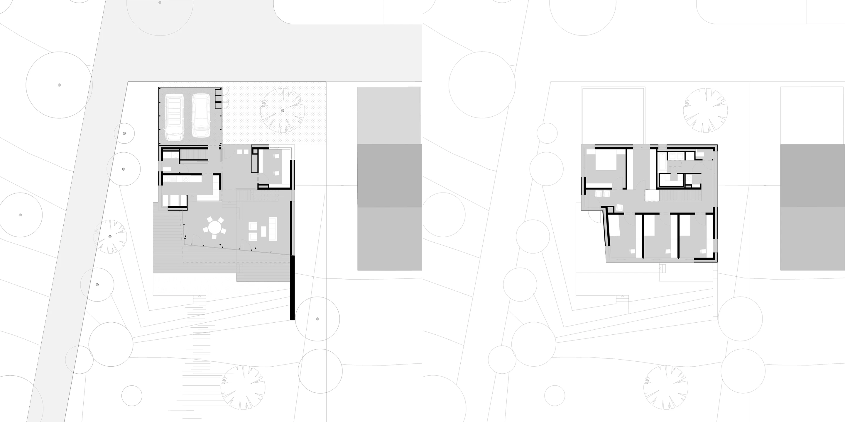 Wohnhaus | Altensteig Neubau, Betontragwerk, Holzfassade, Flachdach, Terrasse, Garten, Privat, Wohnen, Architektur, KTP, Kauffmann Theilig Partner, Freie Architekten PartGmbB, Stuttgart,