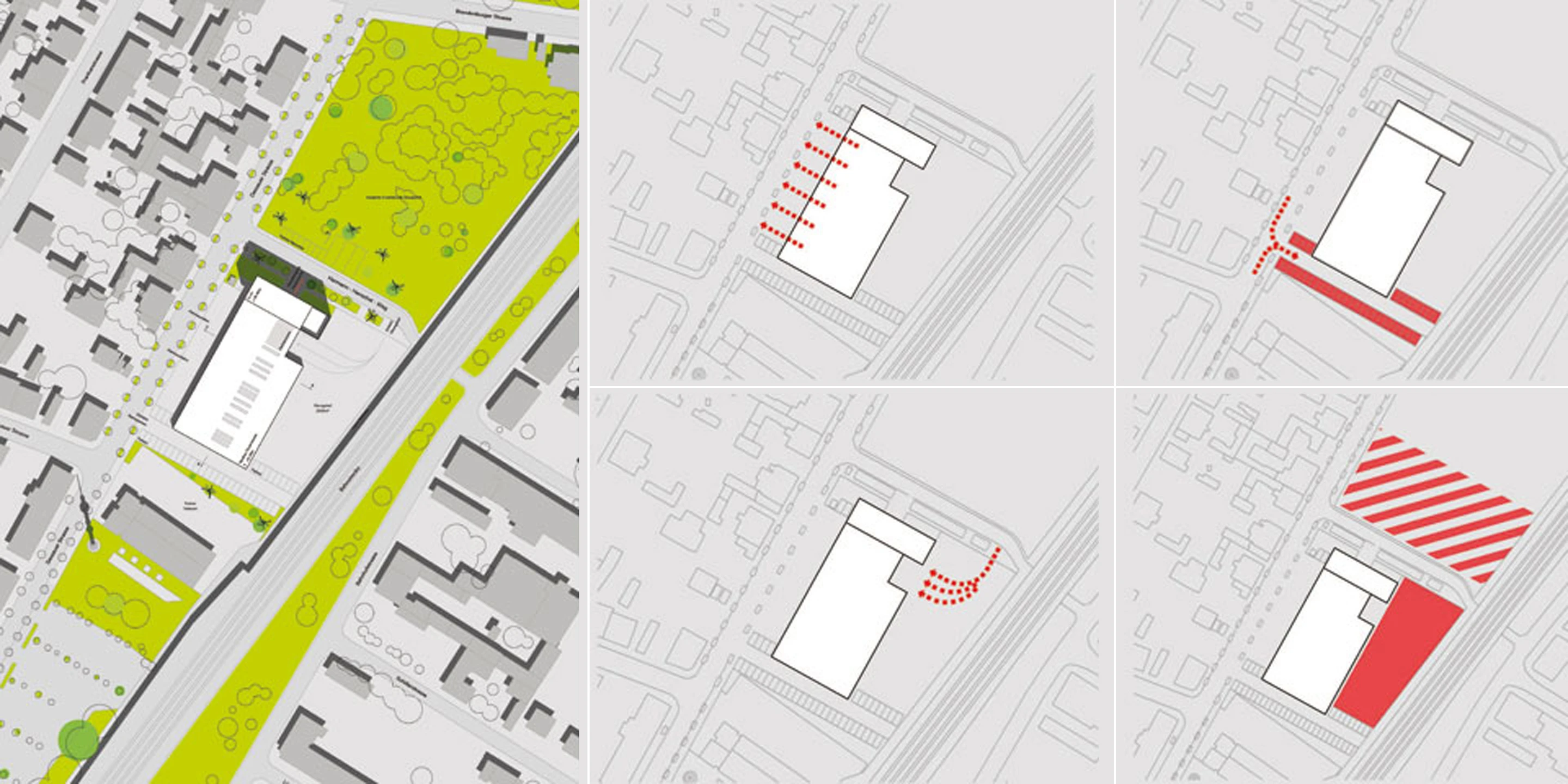 Neubau, Konzept, Betontragwerk, Glasfassade, Klinkerfassade, Flachdach, Innenhof, Öffentliche Hand, Feuerwehr, Büro, Verwaltung, Leitstelle, Aufenthalt, Schulung, Architektur, KTP, Kauffmann Theilig Partner, Freie Architekten PartGmbB, Stuttgart
