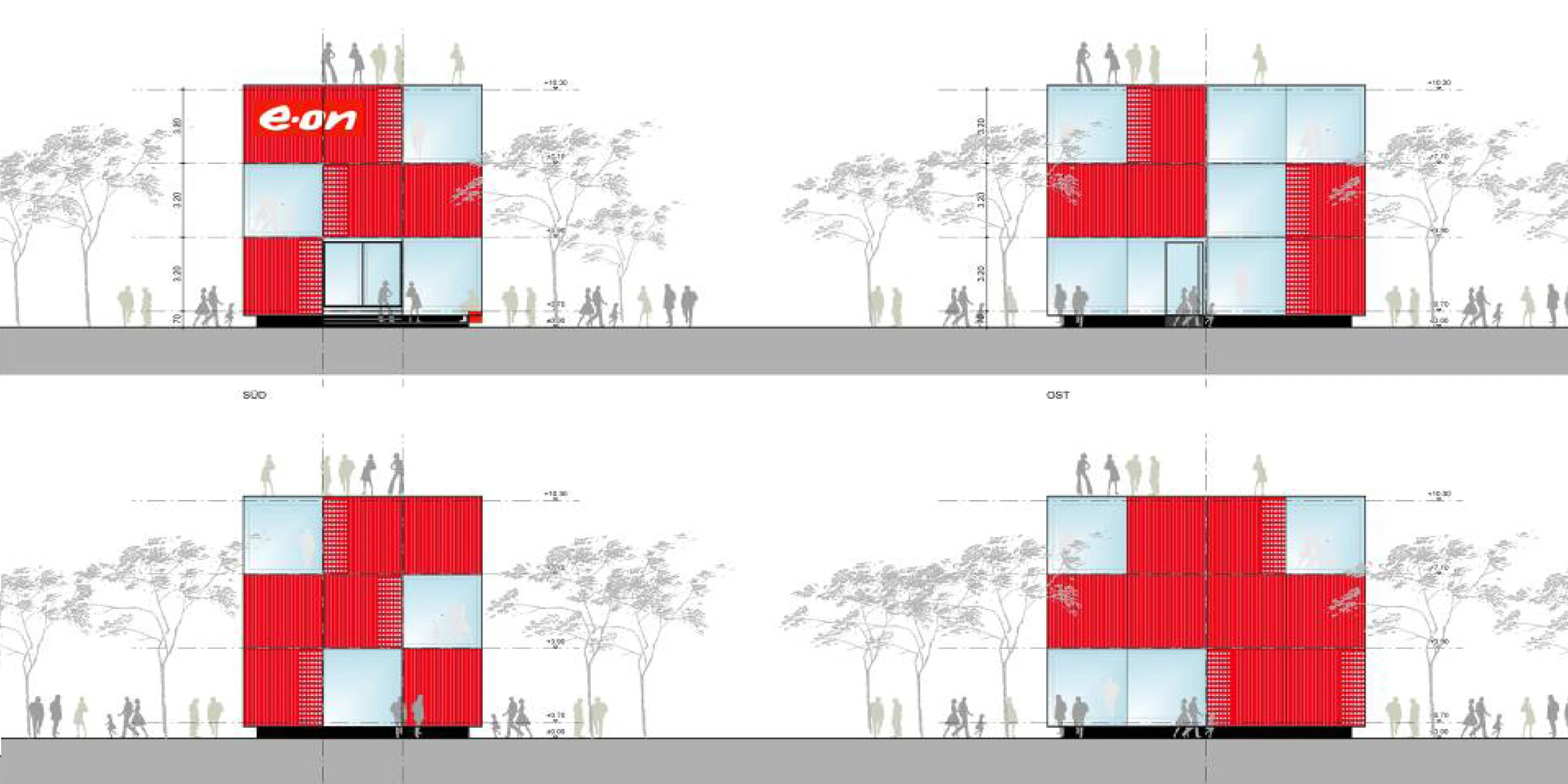 Neubau, Konzept, Temporär, Modular, Stahltragwerk, Flachdach, Wiederverwertbar, Privat, Ausstellung, Bar, Architektur, KTP, Kauffmann Theilig Partner, Freie Architekten PartGmbB, Stuttgart