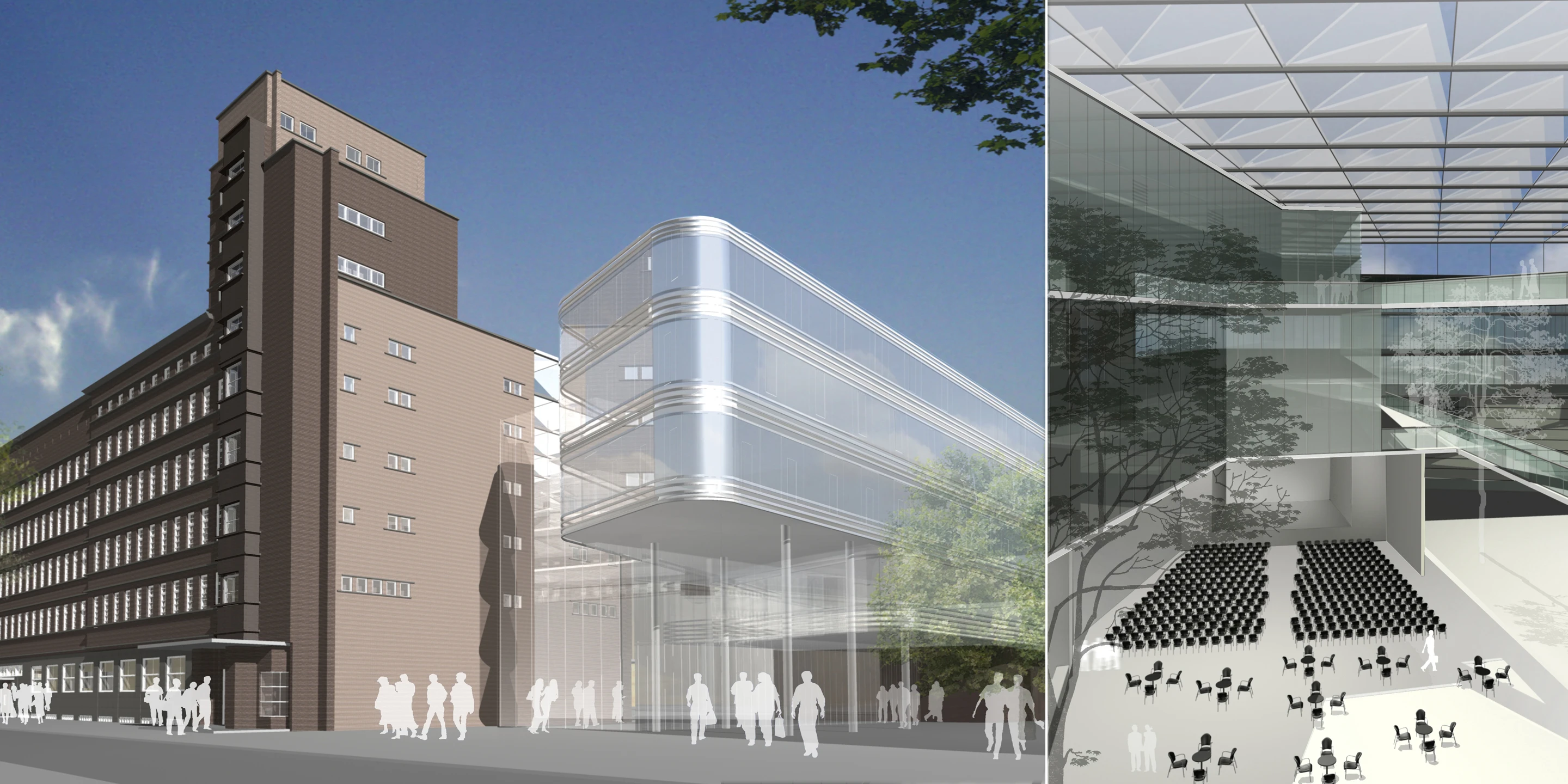 Innerstädtisch, Sanierung, Erweiterung, Konzept, Städtebau, Innenraum, Betontragwerk, Glasfassade, Atrium, Platz, Großprojekt, Öffentliche Hand, Büro, Verwaltung, Service, Konferenz, Gastronomie, Architektur, KTP, Kauffmann Theilig Partner, Freie Architekten PartGmbB, Stuttgart