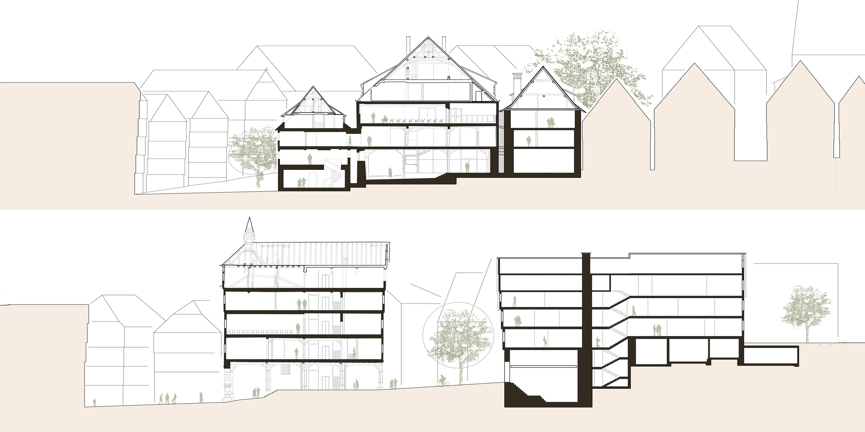 Innerstädtisch, Denkmalschutz, Sanierung, Erweiterung, Konzept, Städtebau, Betontragwerk, Glasfassade, Plätze, Garten, Großprojekt, Öffentliche Hand, Büro, Verwaltung, Service, Kindergarten, Architektur, KTP, Kauffmann Theilig Partner, Freie Architekten PartGmbB, Stuttgart