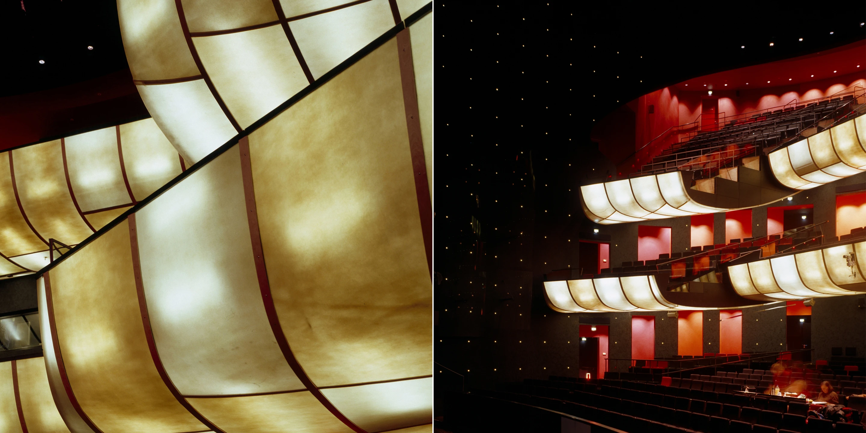 Saal, Foyer und Restaurant Staatstheater | Mainz Innerstädtisch, Denkmalschutz, Sanierung, Erweiterung, Innenraum, Klimakonzept, Betontragwerk, Glasfassade, Lichtinstallation, Bühne, Großprojekt, Terrasse, Öffentliche Hand, öffentlich zugänglich, Theater, Veranstaltung, Foyer, Ausstellung, Restaurant, Studio, Architektur, KTP, Kauffmann Theilig Partner, Freie Architekten PartGmbB, Stuttgart,