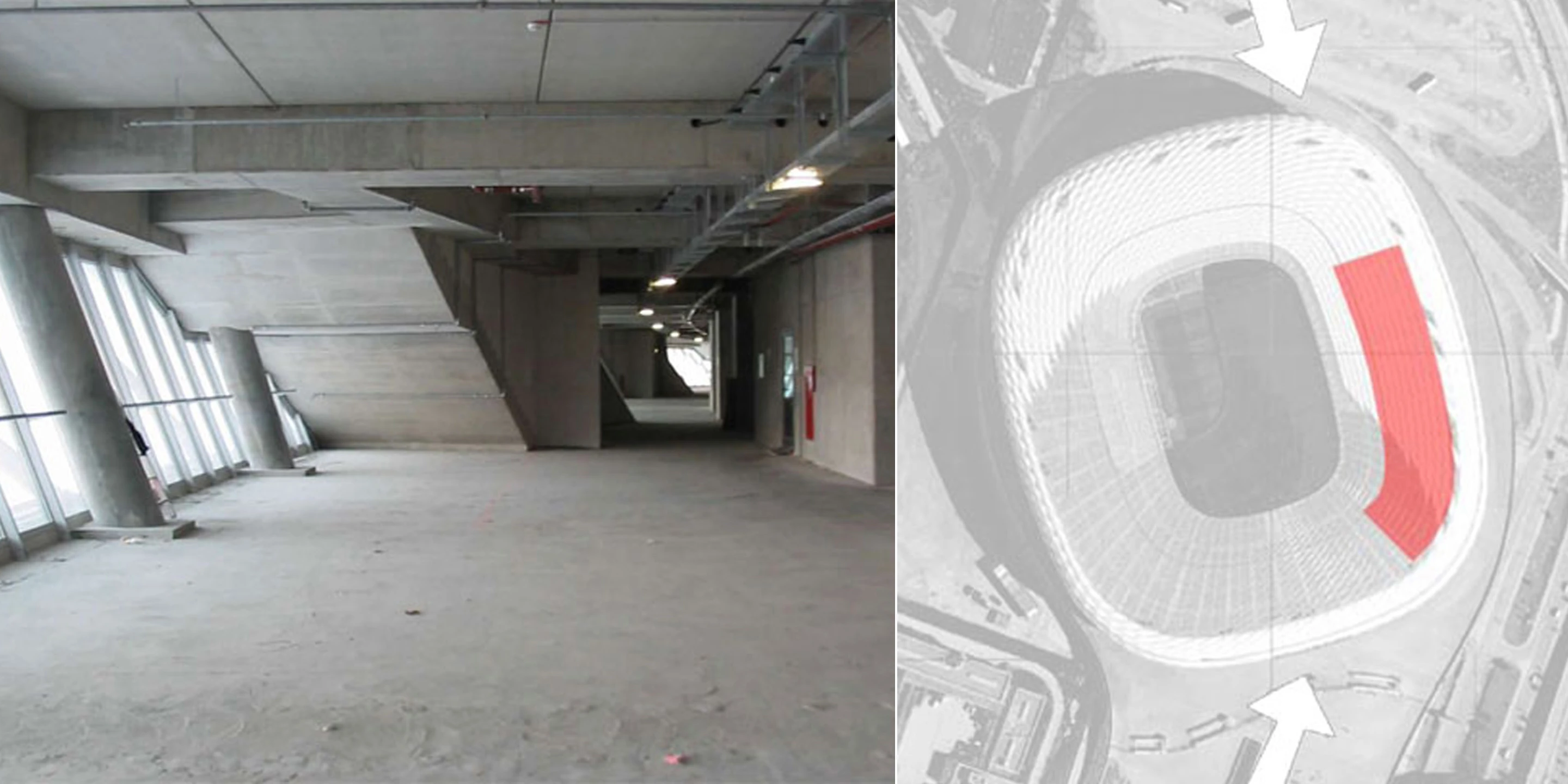 Erlebniswelt FC Bayern Allianz Arena | München Bestandschutz, Ausbau, Innenraum, Konzept, Farbe, Medienwand, Lichtinstallation, Rolltreppe, Privat, öffentlich zugänglich, Museum, Architektur, KTP, Kauffmann Theilig Partner, Freie Architekten PartGmbB, Stuttgart