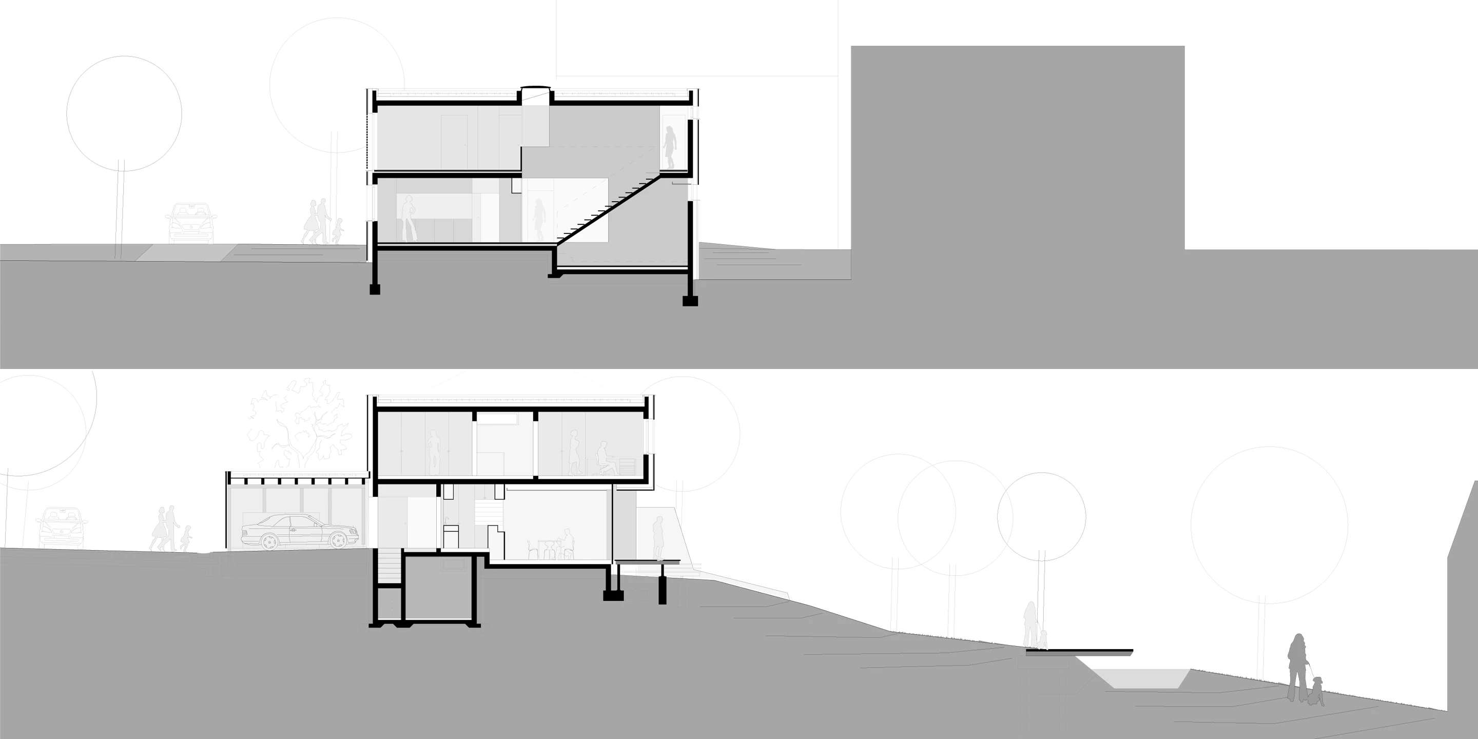 Wohnhaus | Altensteig Neubau, Betontragwerk, Holzfassade, Flachdach, Terrasse, Garten, Privat, Wohnen, Architektur, KTP, Kauffmann Theilig Partner, Freie Architekten PartGmbB, Stuttgart,