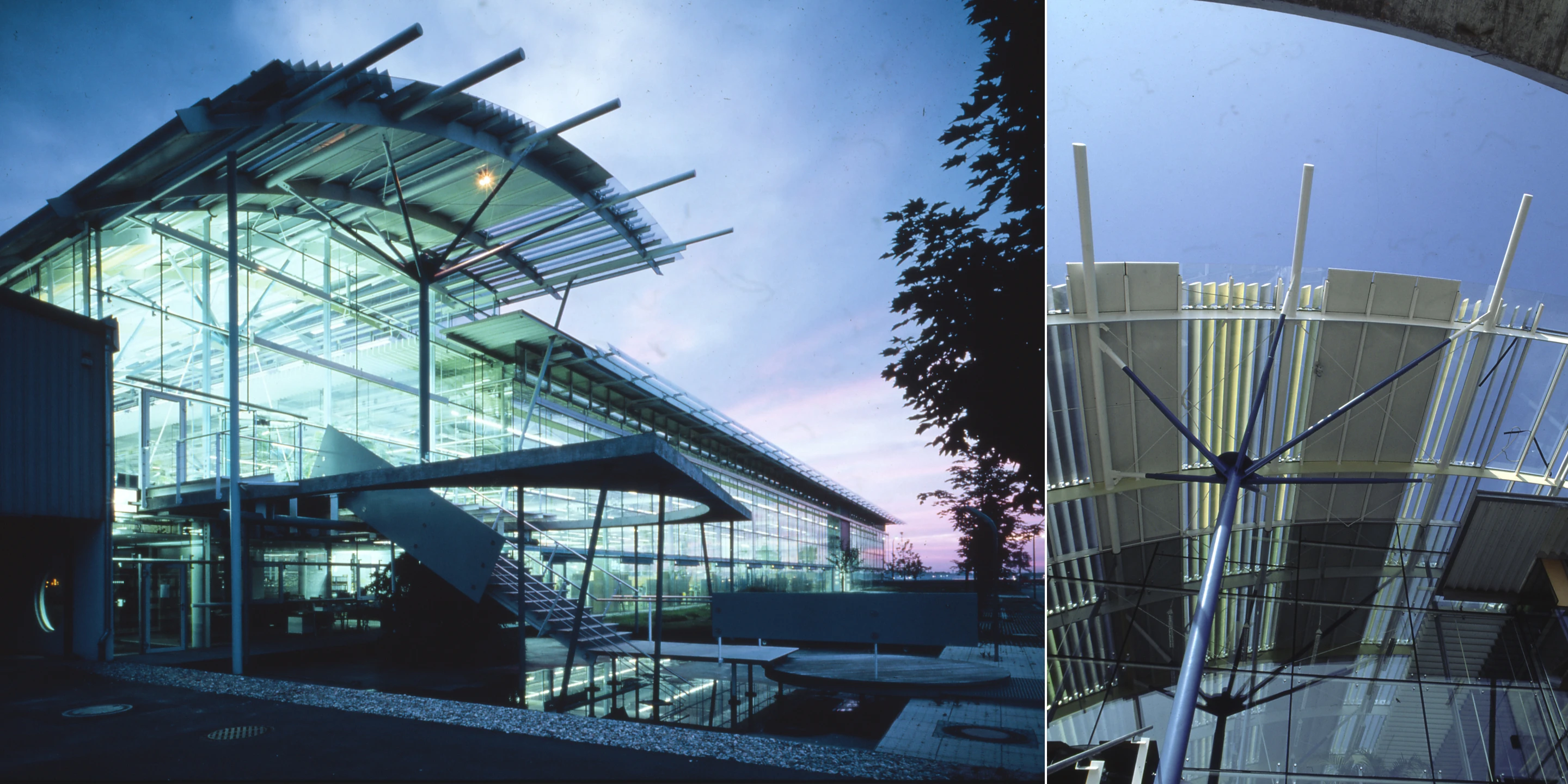 Erweiterung, Bauabschnitte, Modular, Stahltragwerk, Glasfassade, Flachdach, Privat, Großprojekt, Produktion, Entwicklung, Büro, Verwaltung, Architektur, KTP, Kauffmann Theilig Partner, Freie Architekten PartGmbB, Stuttgart,