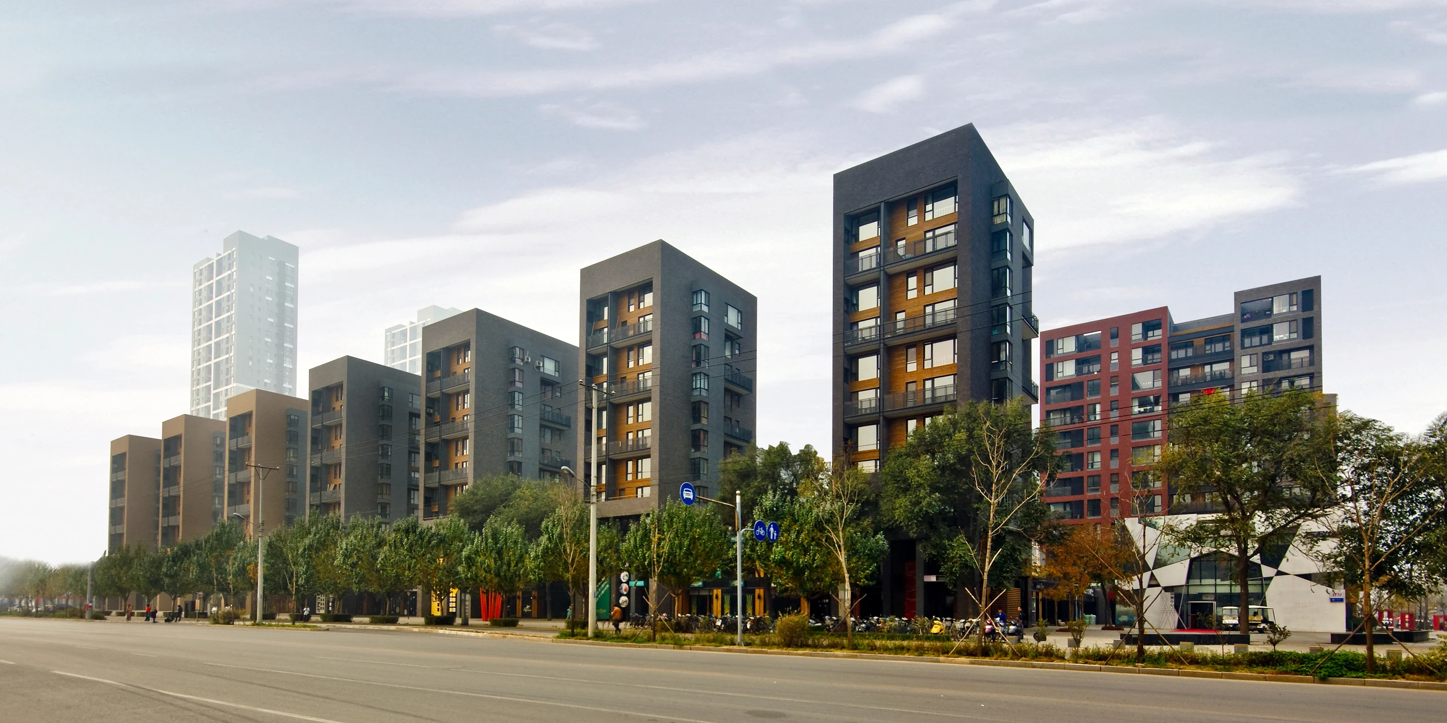 Stadtquartier Changbai | Shenyang China, Innerstädtisch, Städtebau, Neubau, Modular, Betontragwerk, Ziegelfassade, Glasfassade, Flachdach, Park, Sportflächen, Hochhäuser, Privat, Großprojekt, Generalunternehmer, Wohnen, Gewerbe, Shops, Freizeit, Architektur, KTP, Kauffmann Theilig Partner, Freie Architekten PartGmbB, Stuttgart, Stadtquartier,