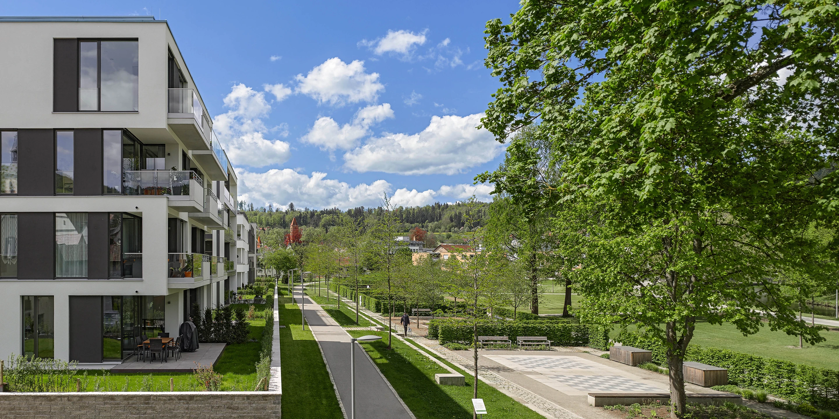 Innerstädtisch, Neubau, Modular, Betontragwerk, WDVS, Flachdach, Dachbegrünung, Tiefgarage, Garten, Terrassen, Balkone, Investor, Wohnen, Architektur, KTP, Kauffmann Theilig Partner, Freie Architekten PartGmbB, Stuttgart, Städtebau,