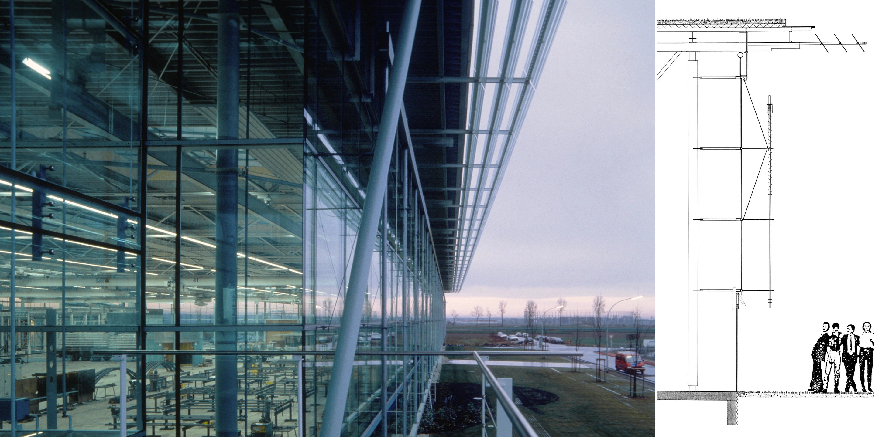Erweiterung, Bauabschnitte, Modular, Stahltragwerk, Glasfassade, Flachdach, Privat, Großprojekt, Produktion, Entwicklung, Büro, Verwaltung, Architektur, KTP, Kauffmann Theilig Partner, Freie Architekten PartGmbB, Stuttgart,