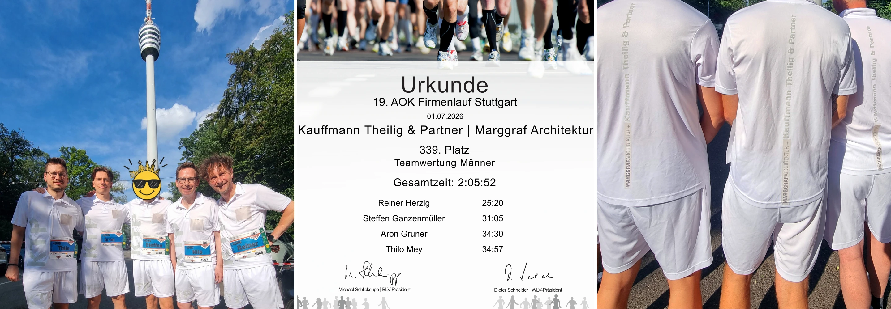 KTP, Kauffmann Theilig & Partner, Architektur, Büroleben, Marggraf Architektur, AOK Firmenlauf, Stuttgart, Waldau, Teamgeist, Laufen, Wettbewerb