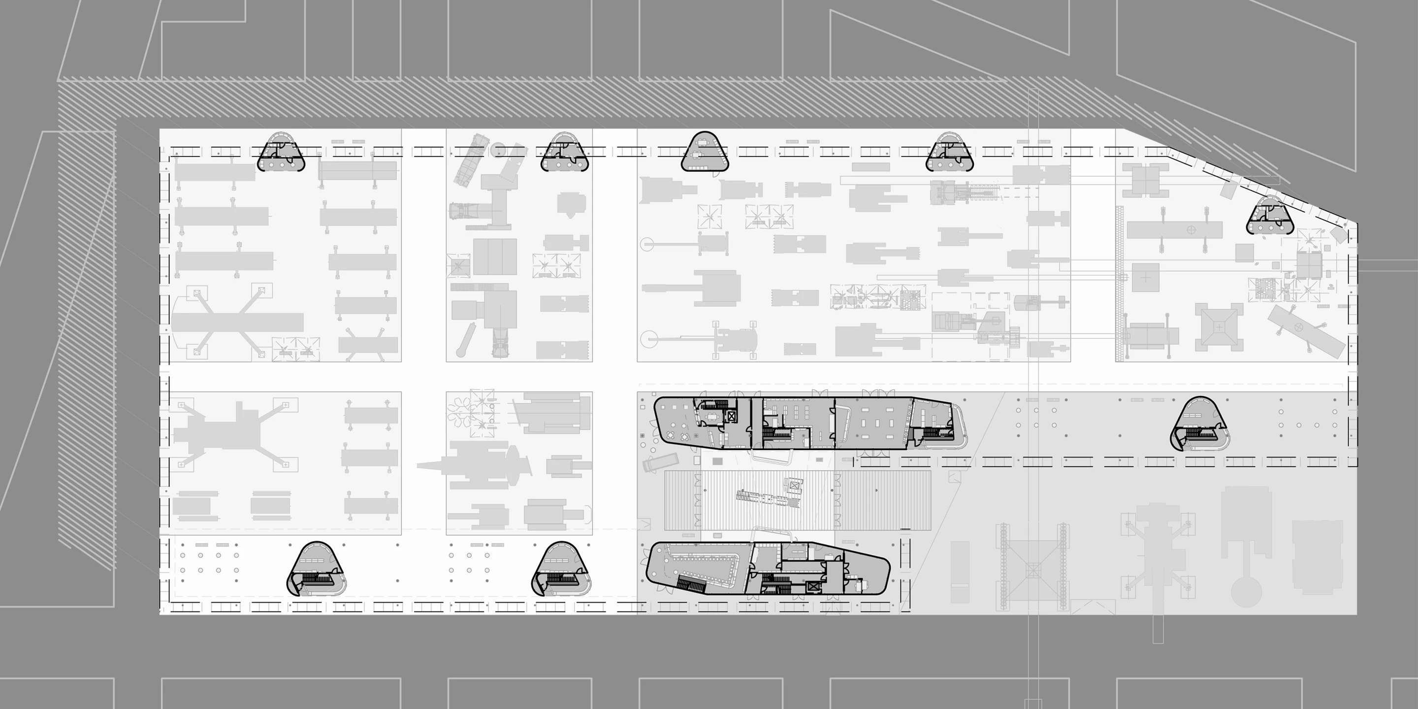 Neubau, Temporär, Modular, Wiederverwertbar, Stahlkonstruktion, Glasfassade, Textil, Lamelle Balkone, Innenhof, Privat, Generalplaner, Großprojekt, öffentlich zugänglich, Shop, Ausstellung, Bistro, Büro, Verwaltung, Architektur, KTP, Kauffmann Theilig Partner, Freie Architekten PartGmbB, Stuttgart, 