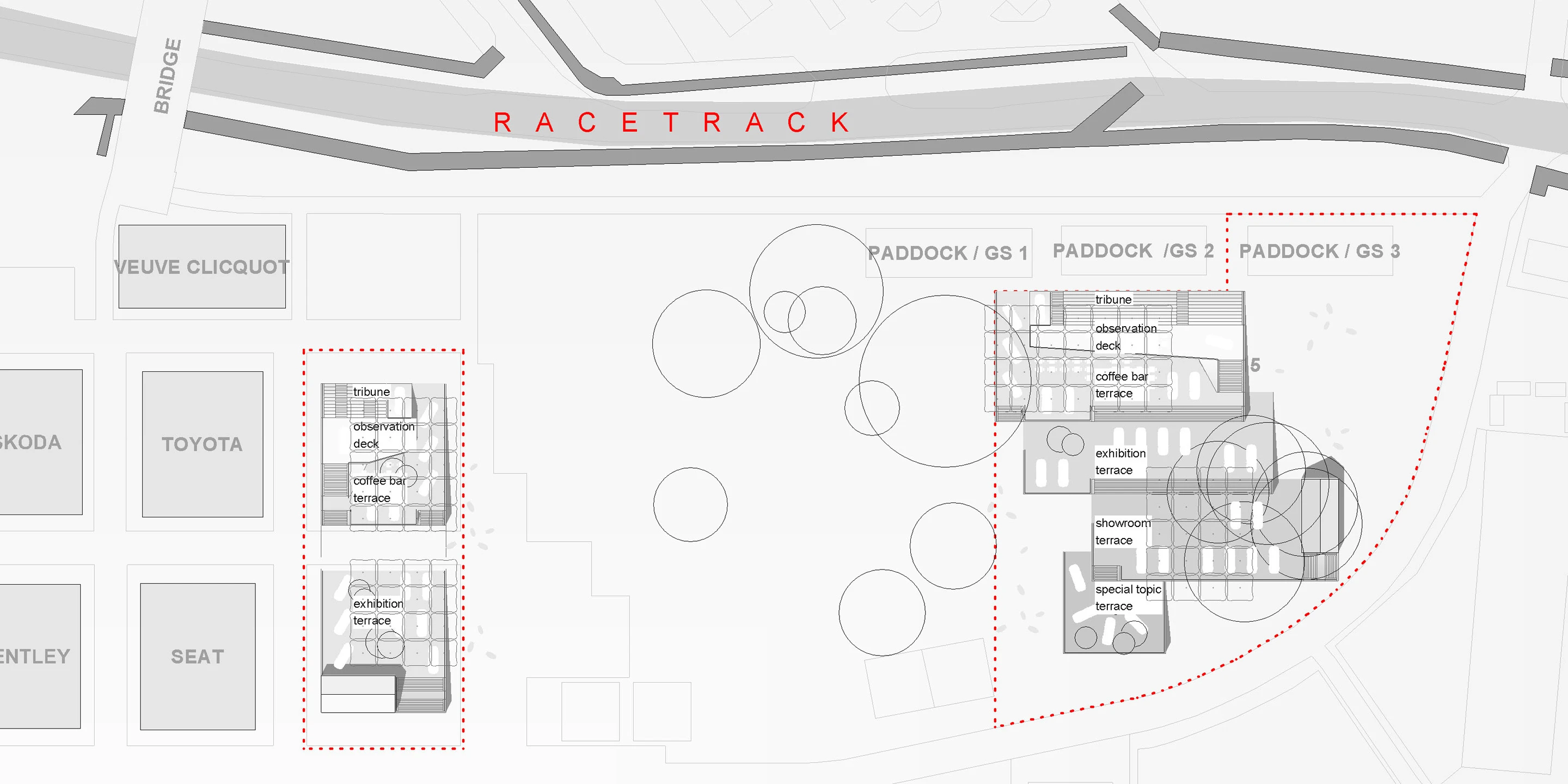 Audi Festival of Speed 2015 | Goodwood Solitär, Neubau, Temporär, Konzept, Modular, Wiederverwertbar, Stahl-Holz-Tragwerk, Holzfassade, PVC-Folie, Garten, Privat, öffentlich zugänglich, Ausstellung, Café, Aufenthalt, Shop, Architektur, KTP, Kauffmann Theilig Partner, Freie Architekten PartGmbB, StuttgartNeubau, Temporär, Konzept, Modular, Wiederverwertbar, Stahl-Holz-Tragwerk, Holzfassade, PVC-Folie, Garten, Privat, öffentlich zugänglich, Ausstellung, Café, Aufenthalt, Shop