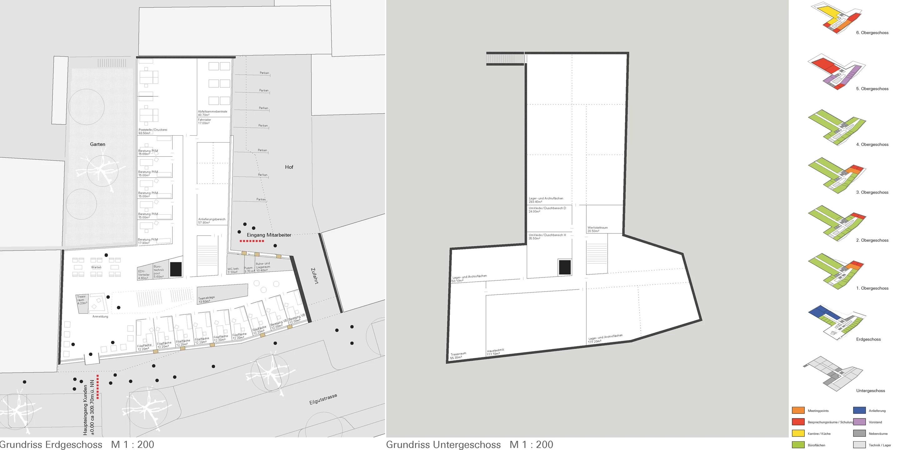 Innerstädtisch, Neubau, Betontragwerk, WDVS, Flachdach, Innenhof, Konzept, Privat, Büro, Verwaltung, Service, Architektur, KTP, Kauffmann Theilig Partner, Freie Architekten PartGmbB, Stuttgart