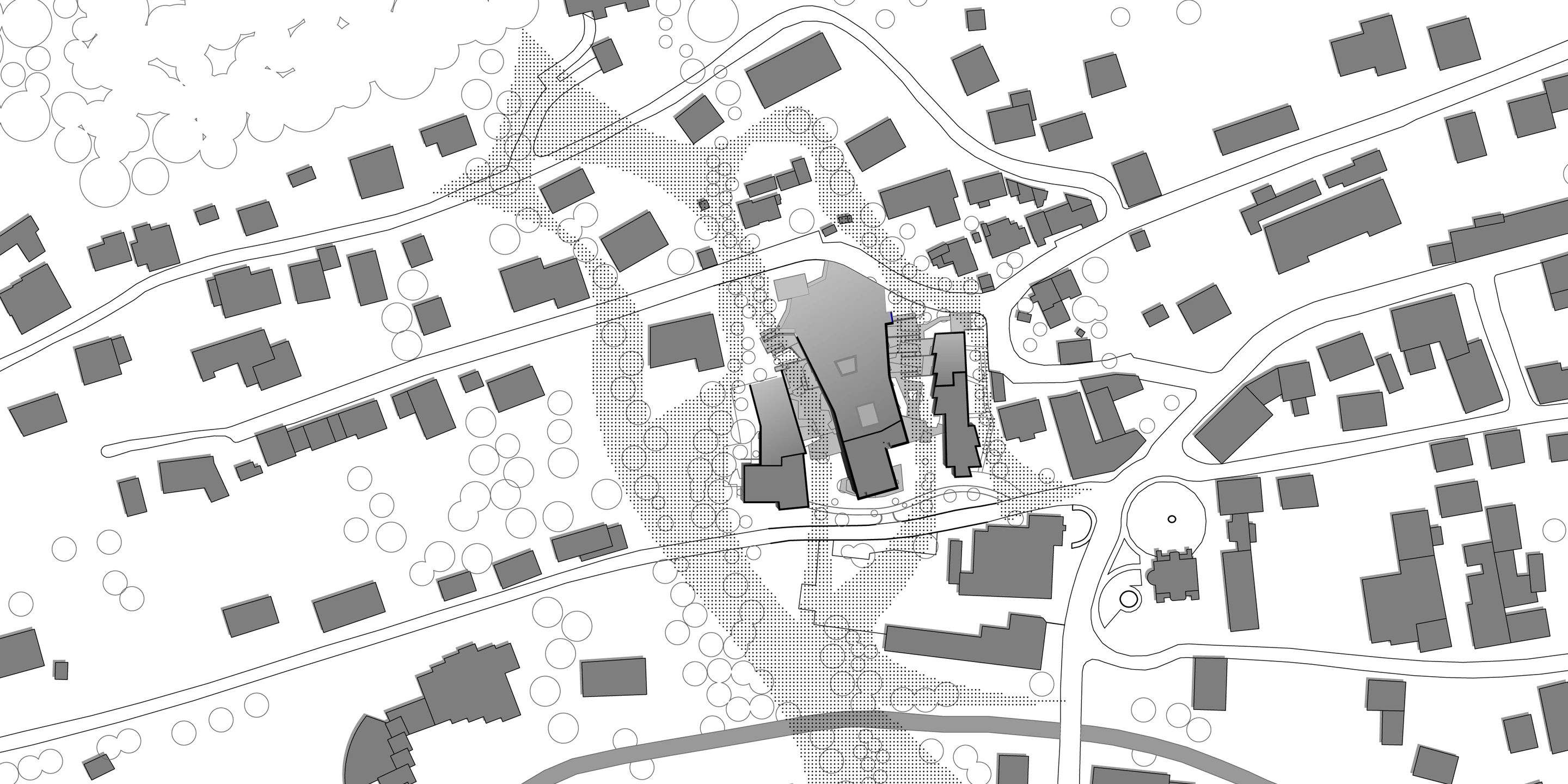 Seniorenzentrum Haus Waldenfels | Bad Brückenau Innerstädtisch, Neubau, Städtebau, Betontragwerk, WDVS, Flachdach, Dachbegrünung,Tiefgarage, Garten, Terrassen, Balkon, Platz, Erker, Atrium, Öffentliche Hand, öffentlich zugänglich, Großprojekt, Wohnen, Pflege, Restaurant, Aufenthalt, Büro, Verwaltung, Shops, Bad Brückenau, Seniorenwohnen, Gastronomie, Landschaft, Gesundheit, Sozial, Terrasse, Dachbegrünung, Kantine, KTP, Architektur, Kauffmann Theilig Partner, Stuttgart, Lageplan