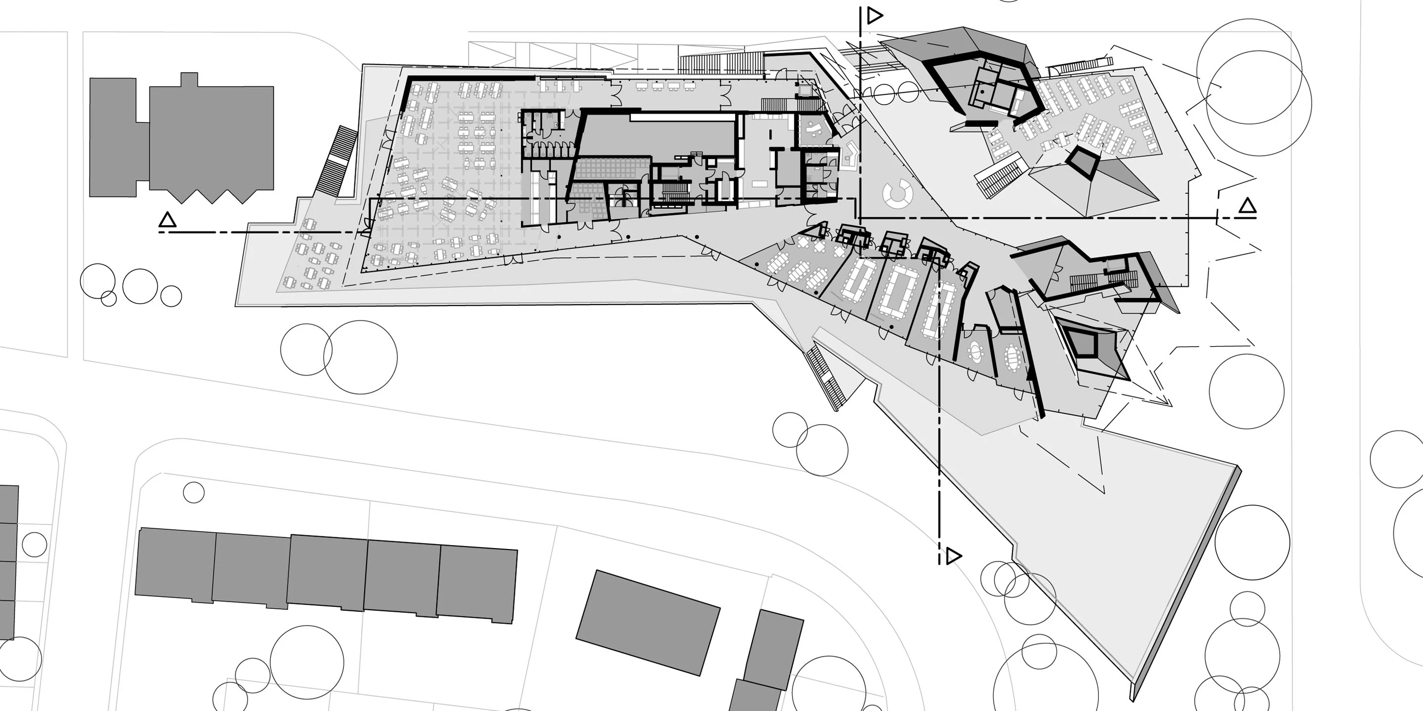 Erweiterung, Modernisierung, laufender Betrieb, Restaurant, Kantine, Cafeteria, Boehringer Ingelheim, Biberach, HolzbauArchitektur, KTP, Kauffmann Theilig Partner, Freie Architekten PartGmbB, Stuttgart