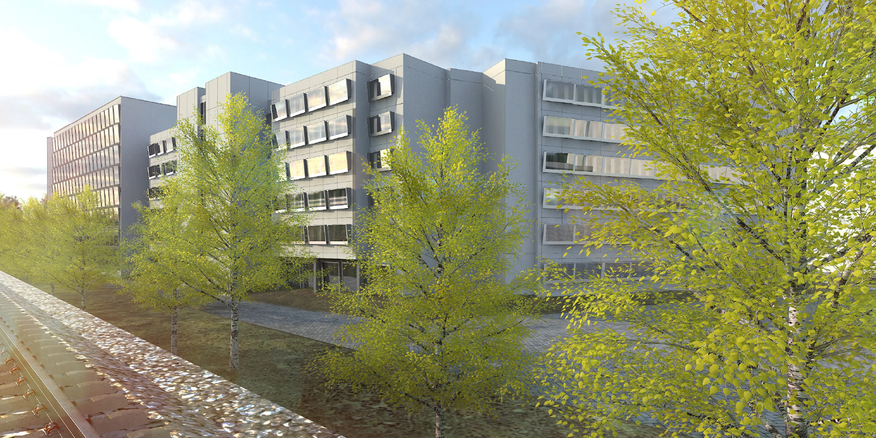 Sanierung und Erweiterung Hochbauamt | Frankfurt a. M. Innerstädtisch, Bestandsschutz, Erweiterung, Sanierung, Konzept, Bauabschnitte, Städtebau, Betontragwerk, Metallfassade, Glasfassade, Flachdach, Parkplatz, Tiefgarage, Innenhof, Privat, öffentlich zugänglich, Großprojekt, Büro, Verwaltung, Schule, Bildung, Gastronomie, Schulung, Konferenz, Architektur, KTP, Kauffmann Theilig Partner, Freie Architekten PartGmbB, Stuttgart